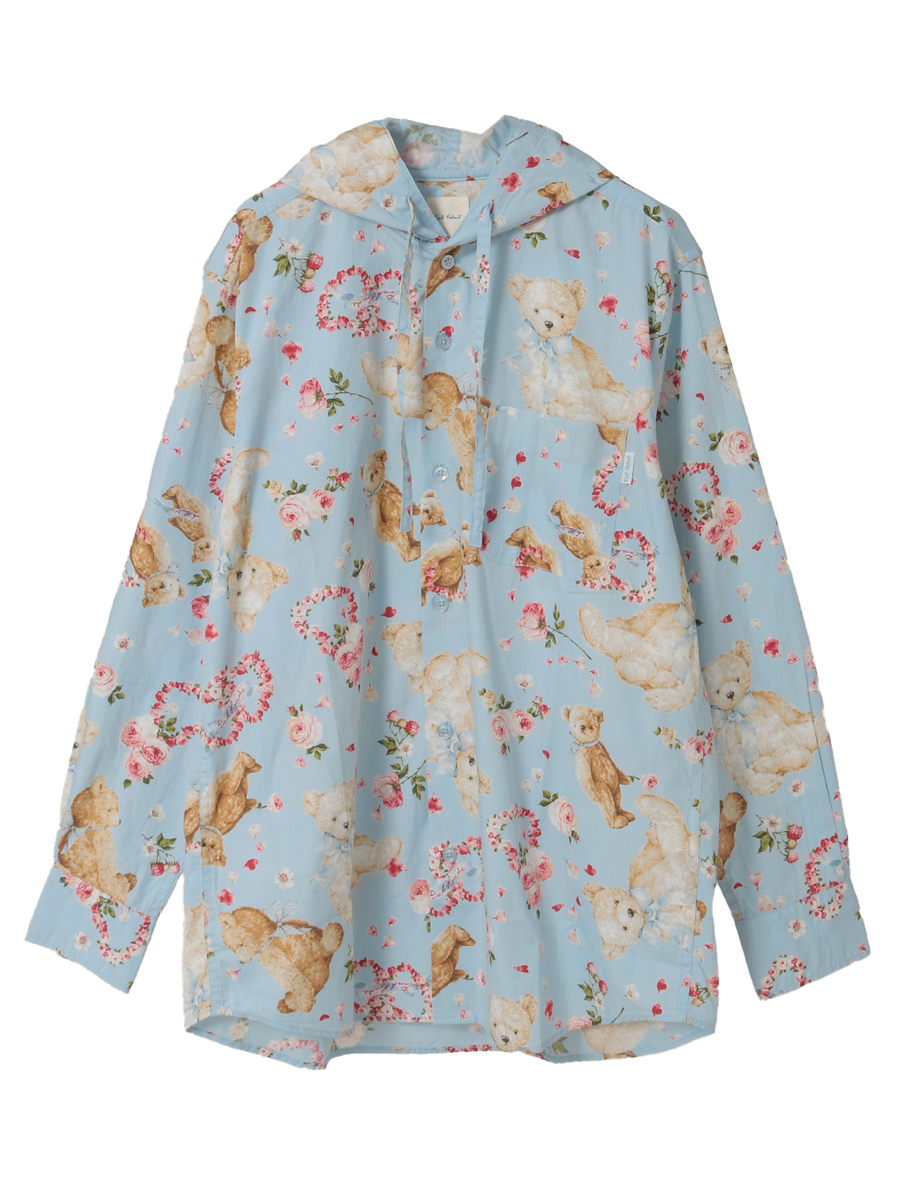 テディローズプリントフードブラウス 詳細画像 ラベンダー 1