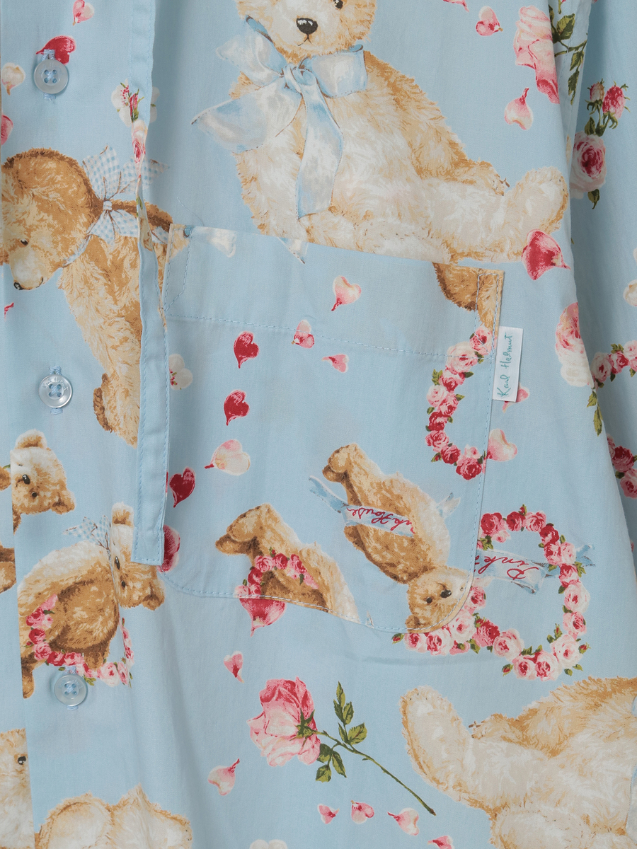 テディローズプリントフードブラウス 詳細画像 ラベンダー 9