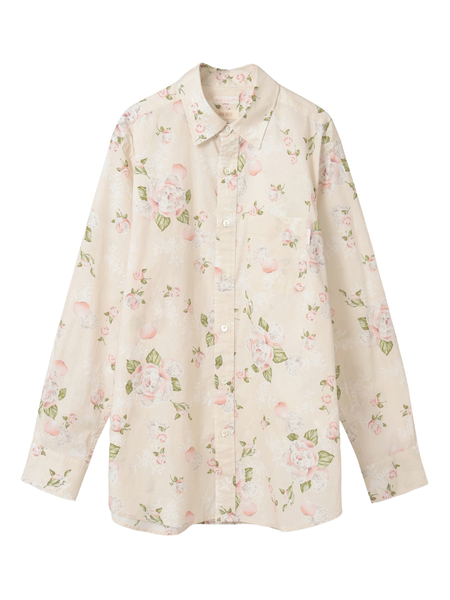 ポワン・ド・ローズプリントシャツブラウス