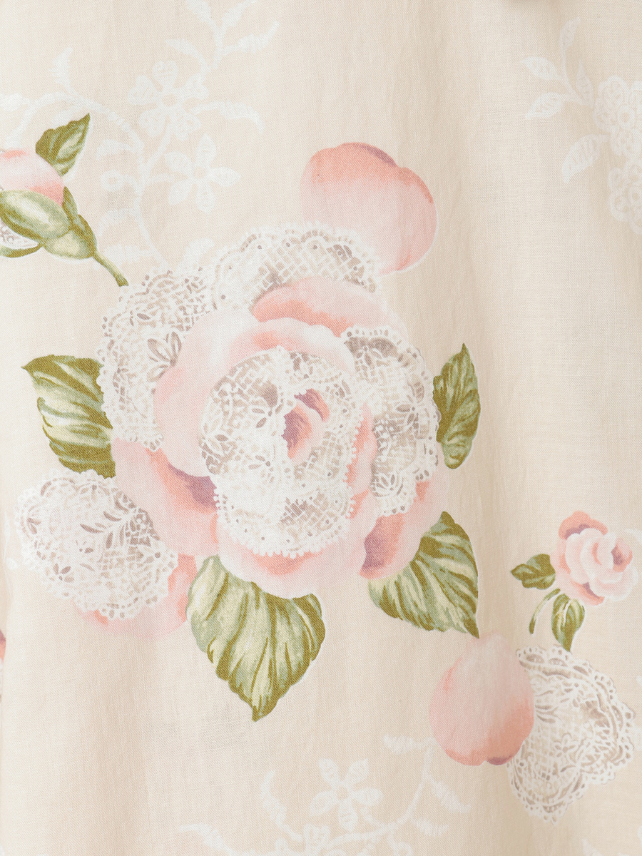 ポワン・ド・ローズプリントシャツブラウス 詳細画像 ペールピンク 10