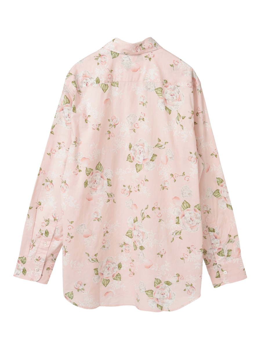 ポワン・ド・ローズプリントシャツブラウス 詳細画像 ペールピンク 2