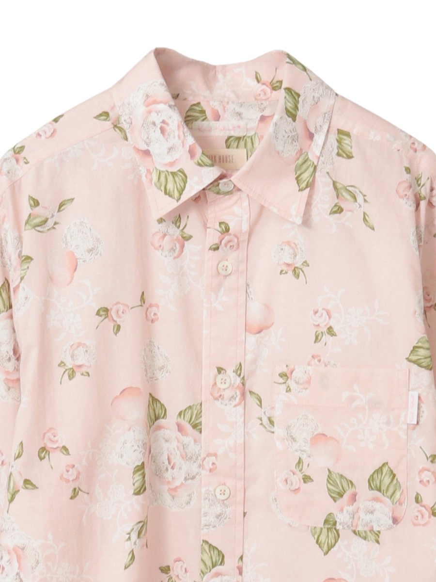 ポワン・ド・ローズプリントシャツブラウス 詳細画像 ペールピンク 3