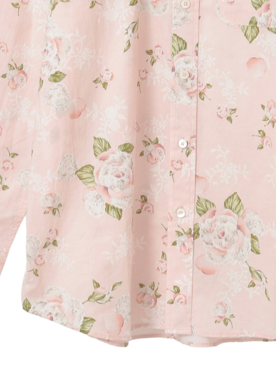 ポワン・ド・ローズプリントシャツブラウス 詳細画像 ペールピンク 5