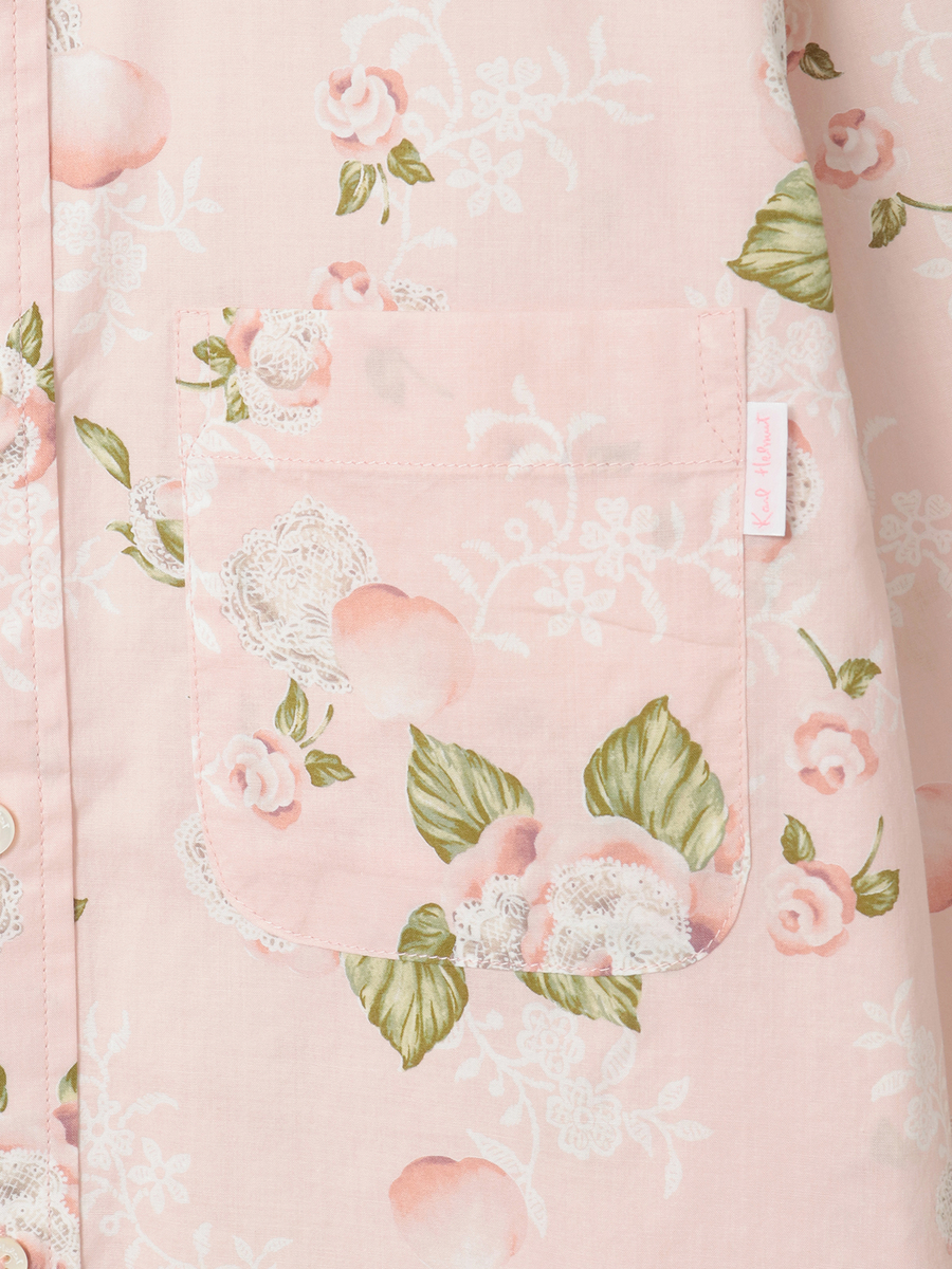 ポワン・ド・ローズプリントシャツブラウス 詳細画像 ペールピンク 6