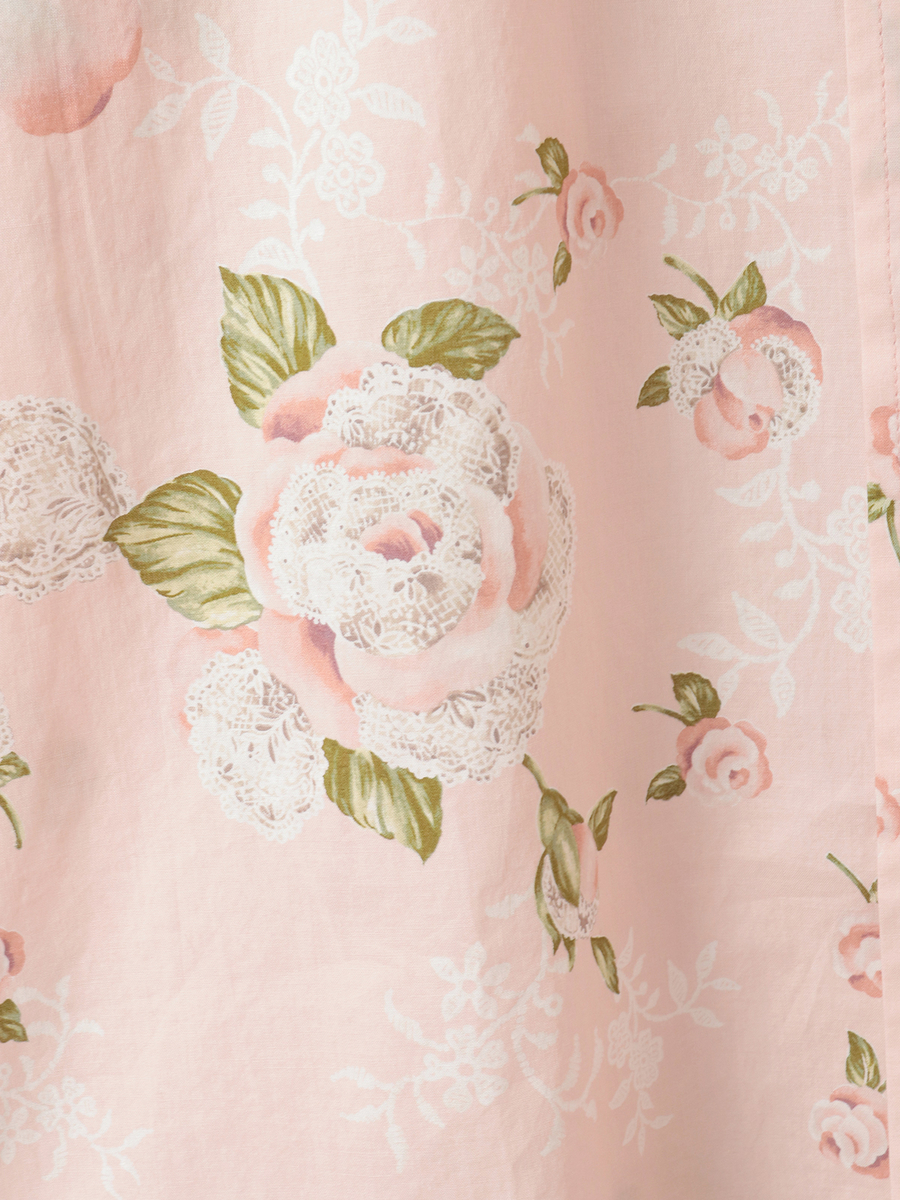 ポワン・ド・ローズプリントシャツブラウス 詳細画像 ペールピンク 8