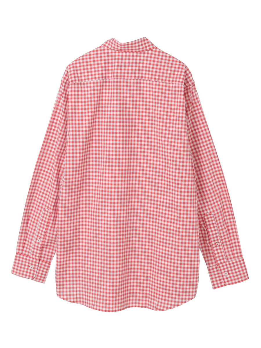 ギンガムチェックシャツブラウス 詳細画像 クロ 2