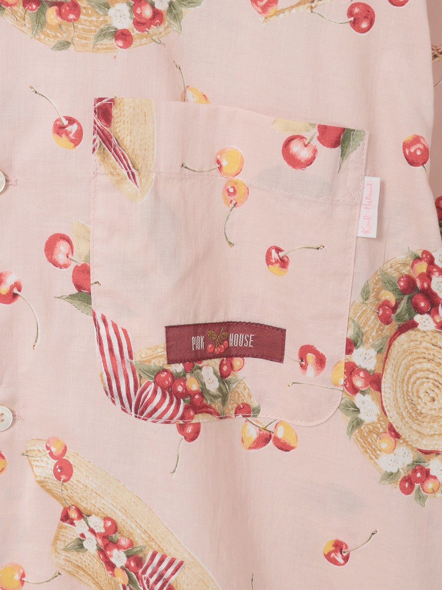 さくらんぼの日曜日プリントシャツブラウス 詳細画像 ピンク 10