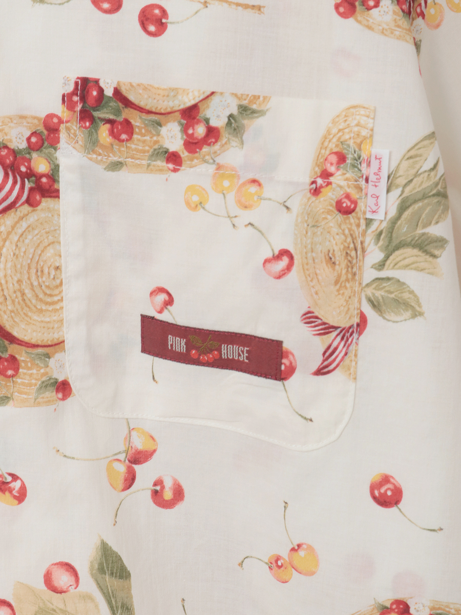 さくらんぼの日曜日プリントシャツブラウス 詳細画像 ピンク 11