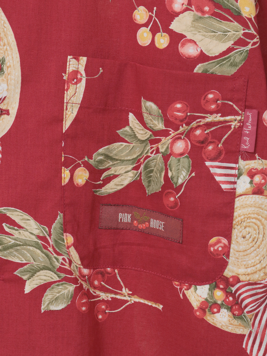 さくらんぼの日曜日プリントシャツブラウス 詳細画像 ピンク 12