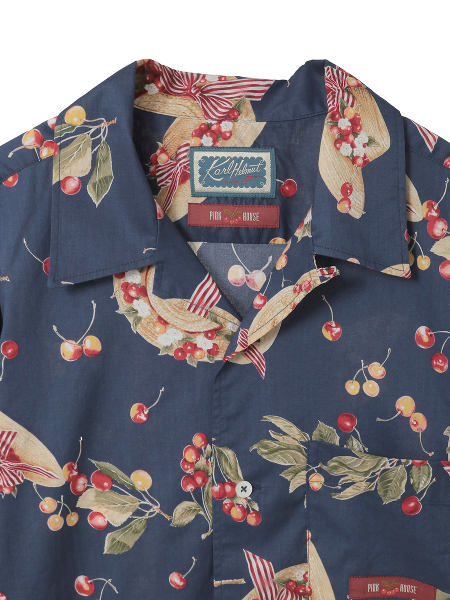 さくらんぼの日曜日プリントシャツブラウス 詳細画像 ピンク 3