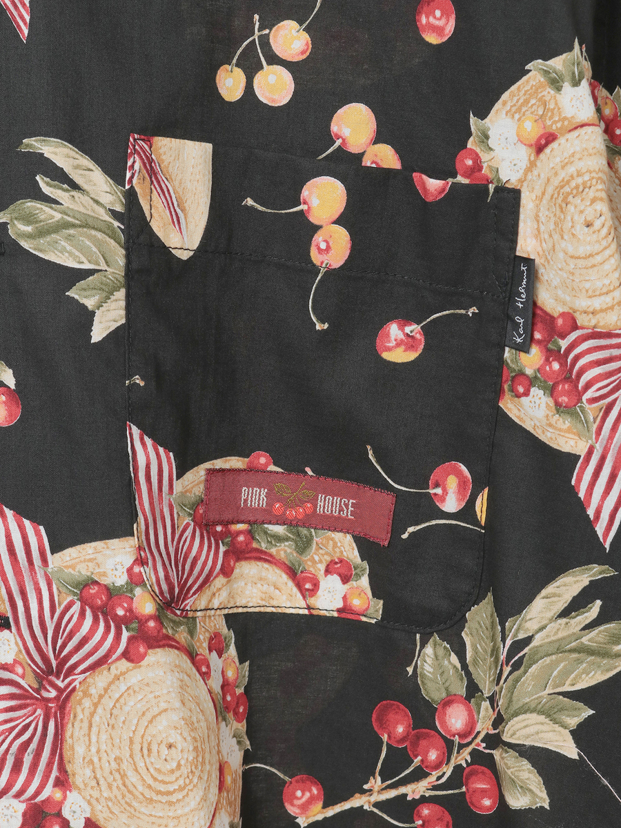 さくらんぼの日曜日プリントシャツブラウス 詳細画像 ピンク 9