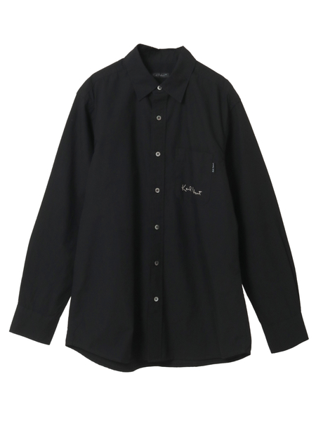 ロゴワンポイント刺繍入りシャツブラウス