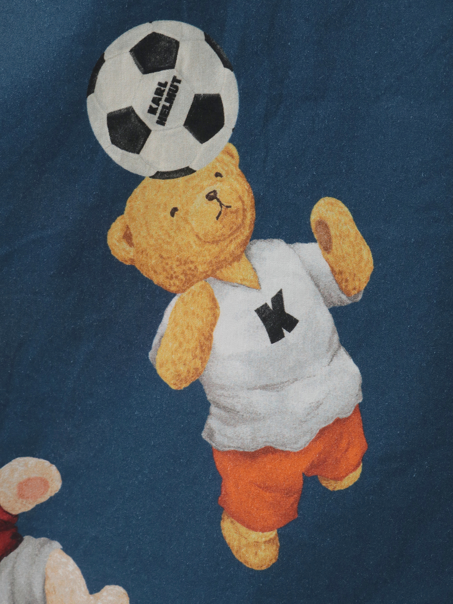 サッカーくまプリントシャツブラウス 詳細画像 ネイビー 10
