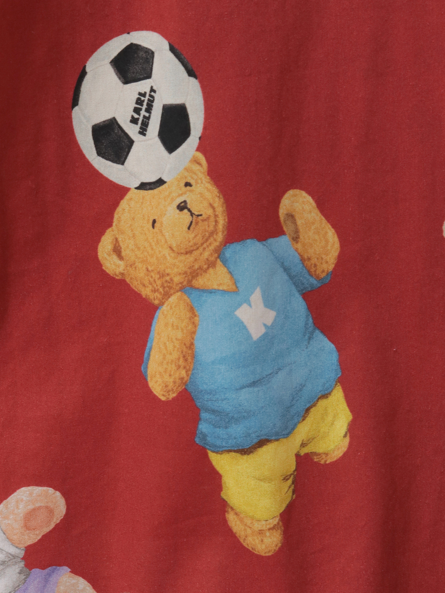 サッカーくまプリントシャツブラウス 詳細画像 ネイビー 7