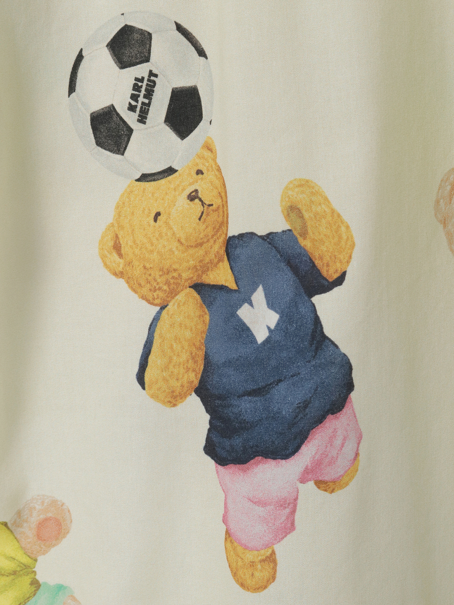 サッカーくまプリントシャツブラウス 詳細画像 ネイビー 9