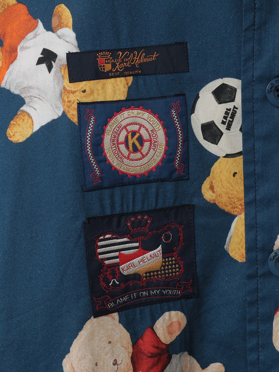 サッカーくまプリントジャケット 詳細画像 ネイビー 6
