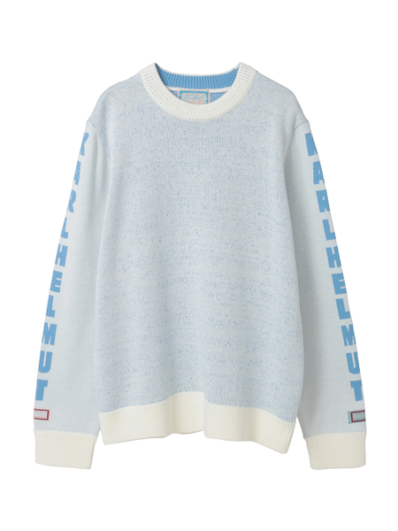 袖ロゴニットプルオーバー