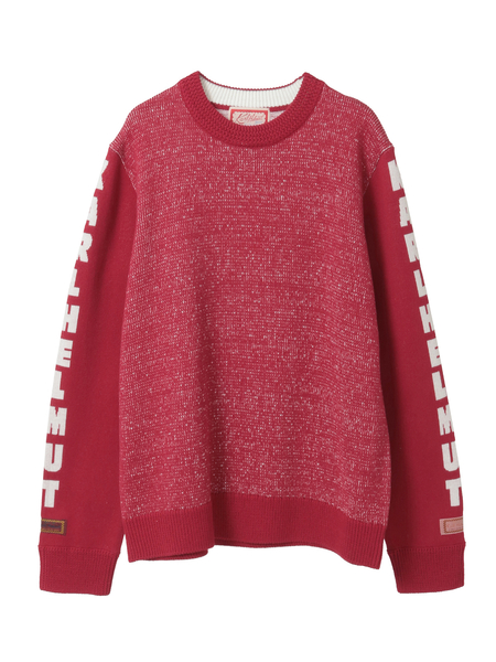 袖ロゴニットプルオーバー