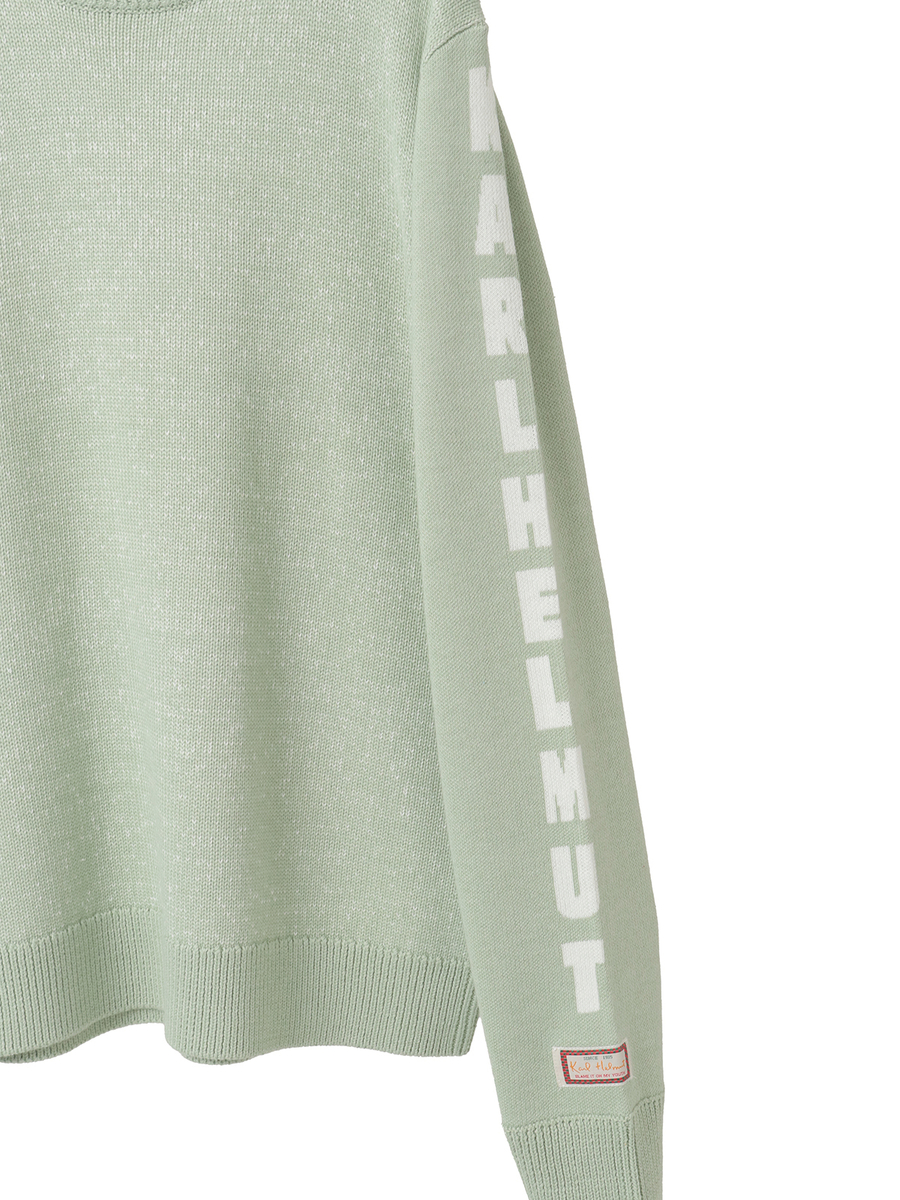 袖ロゴニットプルオーバー 詳細画像 ハッカ&times;キナリ 6