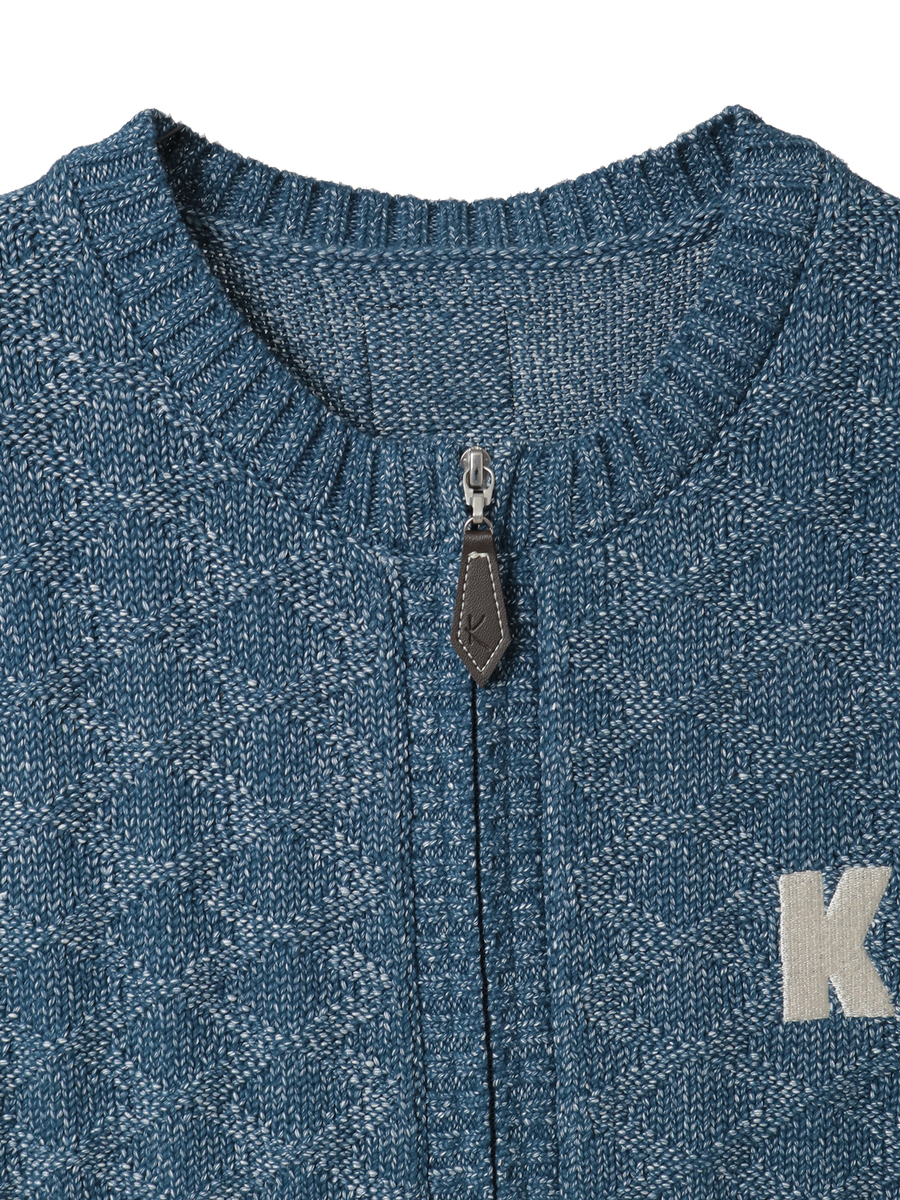 Kロゴ刺繍ニットベスト 詳細画像 キナリ 3