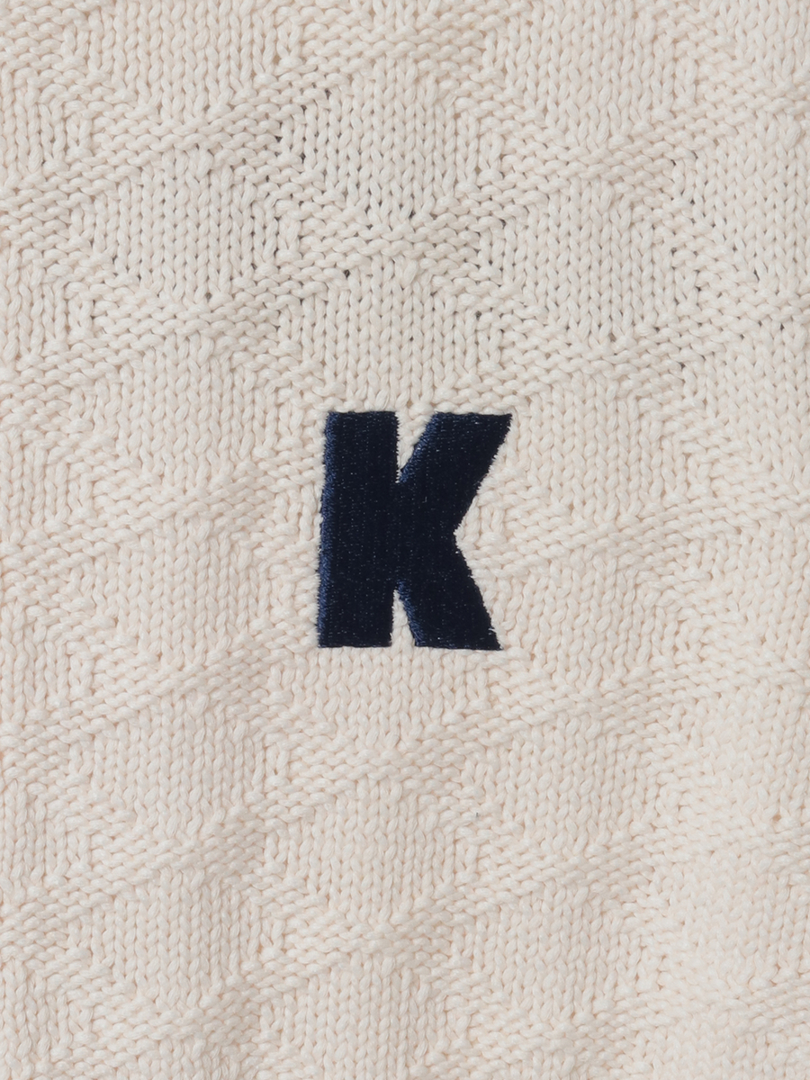 Kロゴ刺繍ニットベスト 詳細画像 キナリ 7