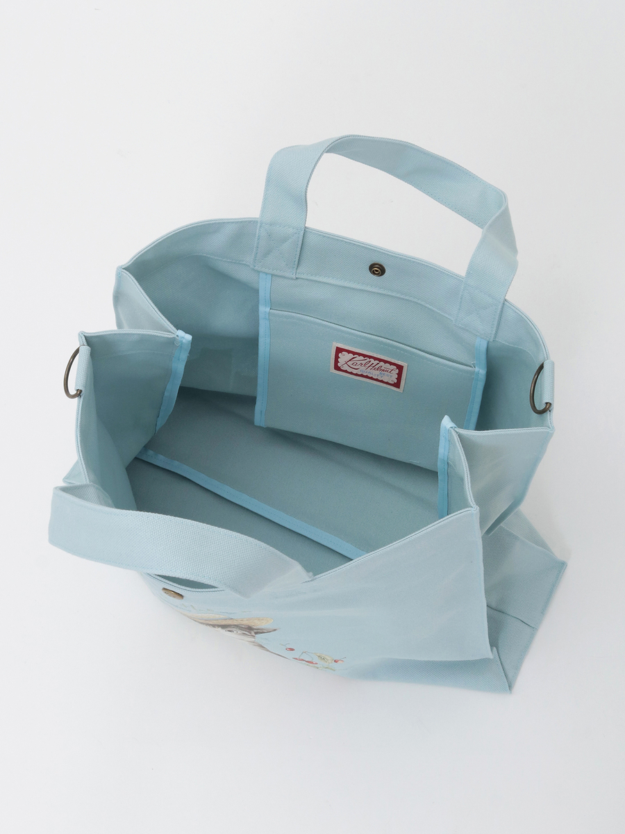 さくらんぼの丘のねこプリント2WAYバッグ 詳細画像 クロ 9