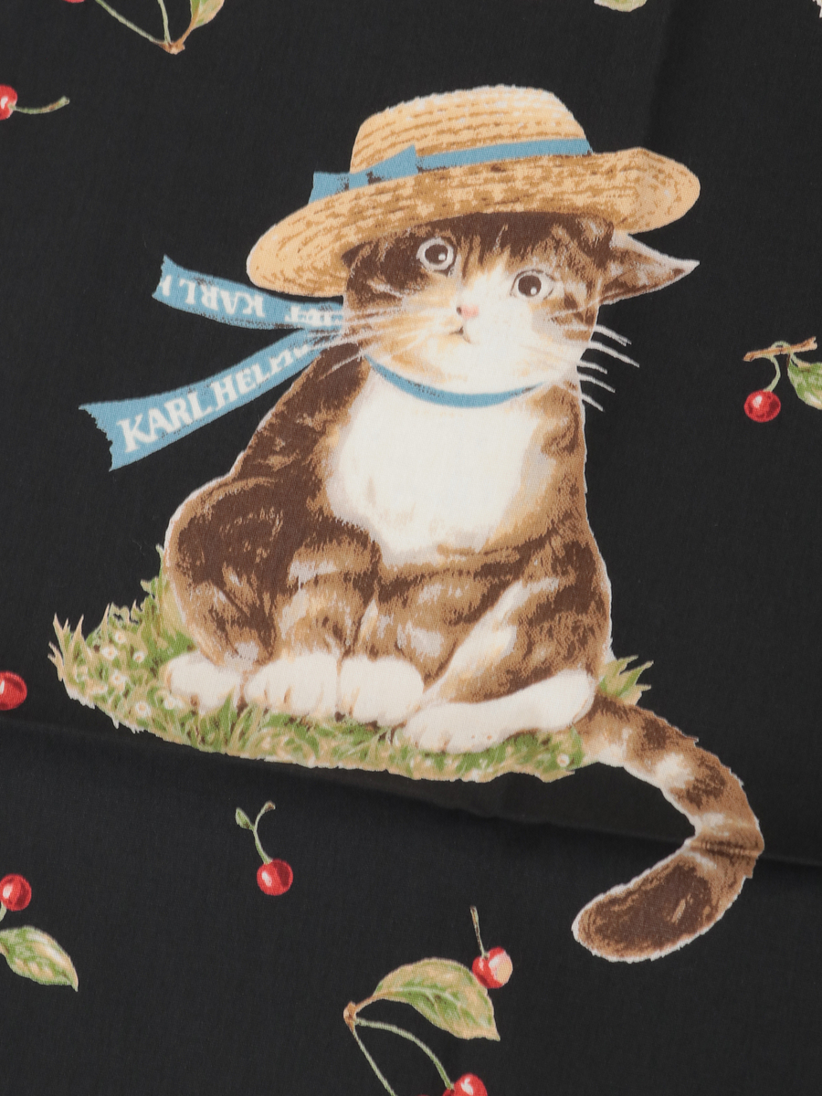 さくらんぼの丘のねこプリントバンダナ 詳細画像 ソライロ 6