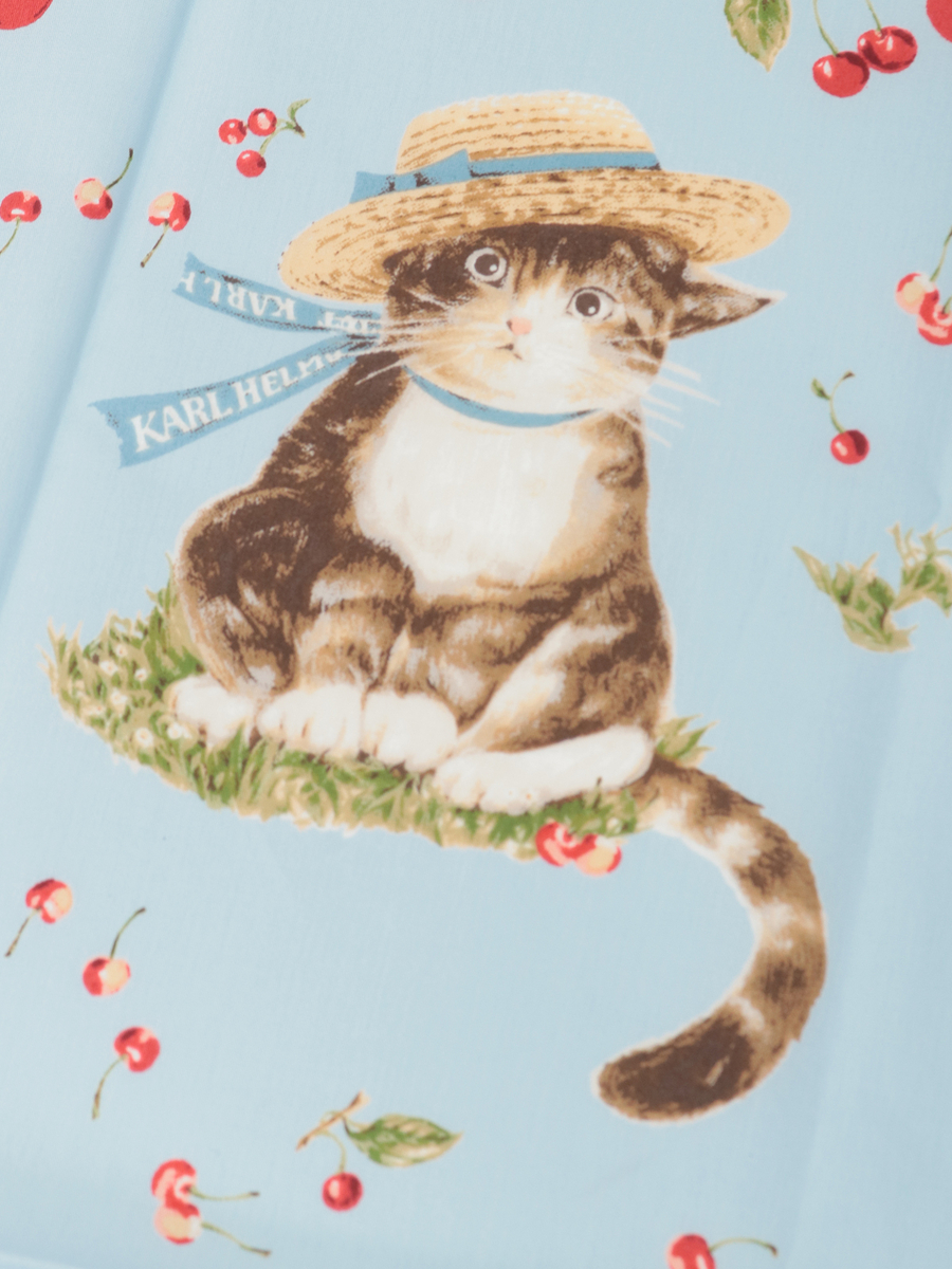 さくらんぼの丘のねこプリントバンダナ 詳細画像 ソライロ 7