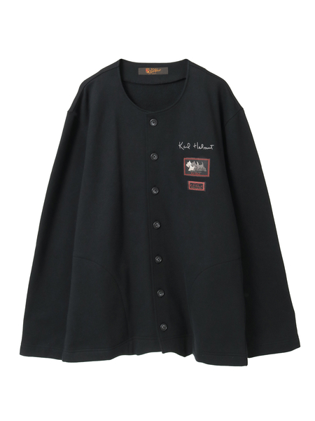 ロゴ＆ネーム使いスウェットカーディガン