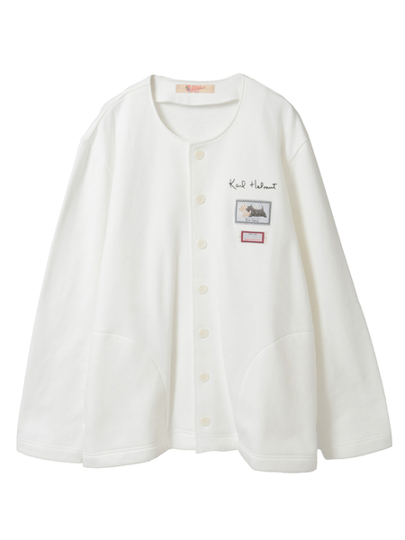 ロゴ＆ネーム使いスウェットカーディガン