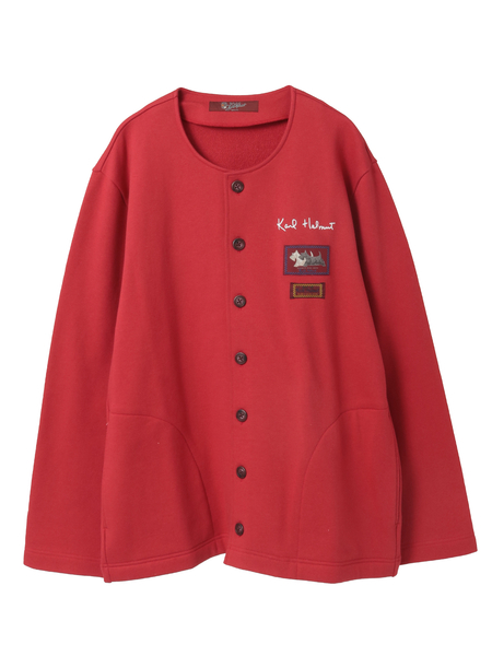 ロゴ＆ネーム使いスウェットカーディガン