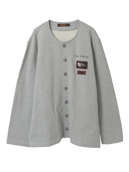 ロゴ＆ネーム使いスウェットカーディガン