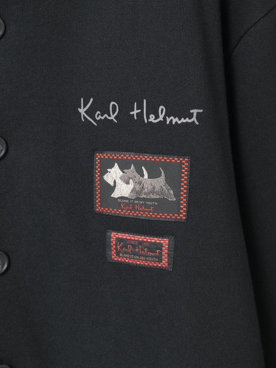 ロゴ＆ネーム使いスウェットカーディガン 詳細画像 トップグレー 10