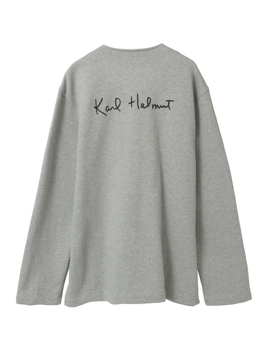 ロゴ＆ネーム使いスウェットカーディガン 詳細画像 トップグレー 2