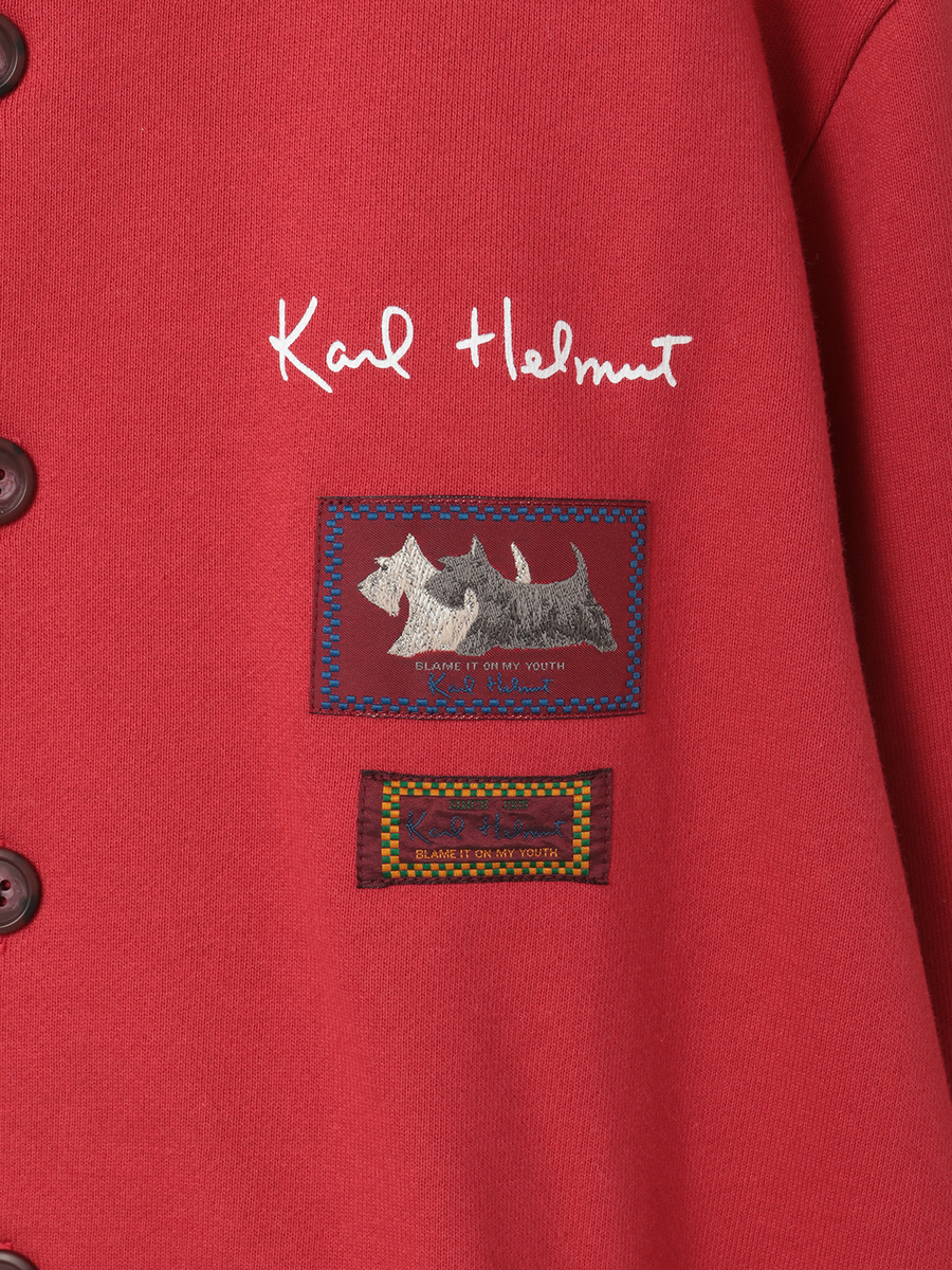 ロゴ＆ネーム使いスウェットカーディガン 詳細画像 トップグレー 8