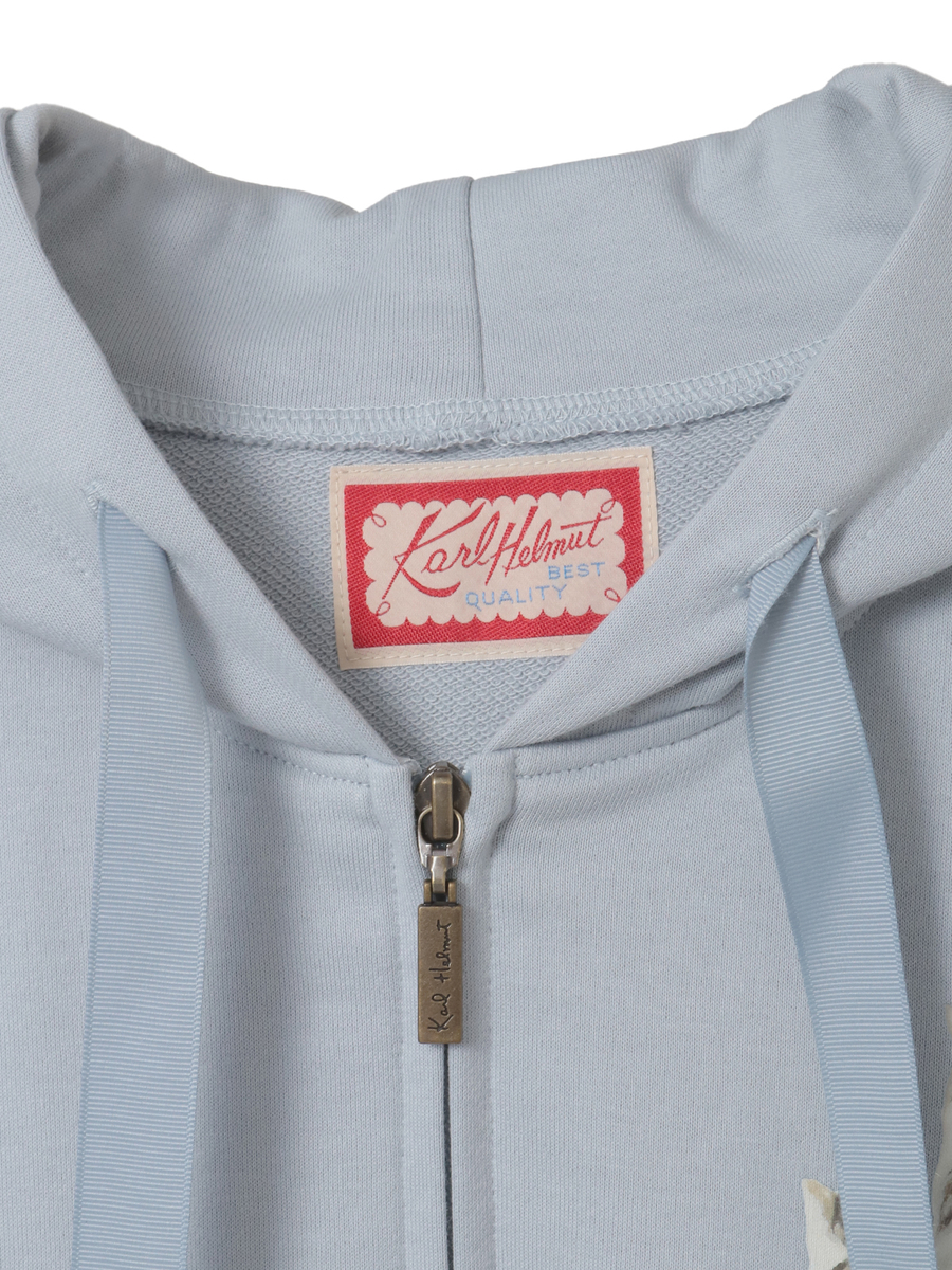 さくらんぼの丘のねこプリントパーカー 詳細画像 シロ 3