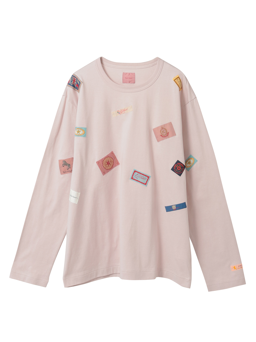 ネームワッペンいっぱいカットソー 詳細画像 ピンク 1