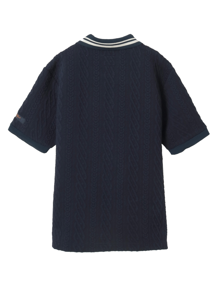 ロゴワンポイント刺繍入りポロシャツ 詳細画像 ネイビー 2