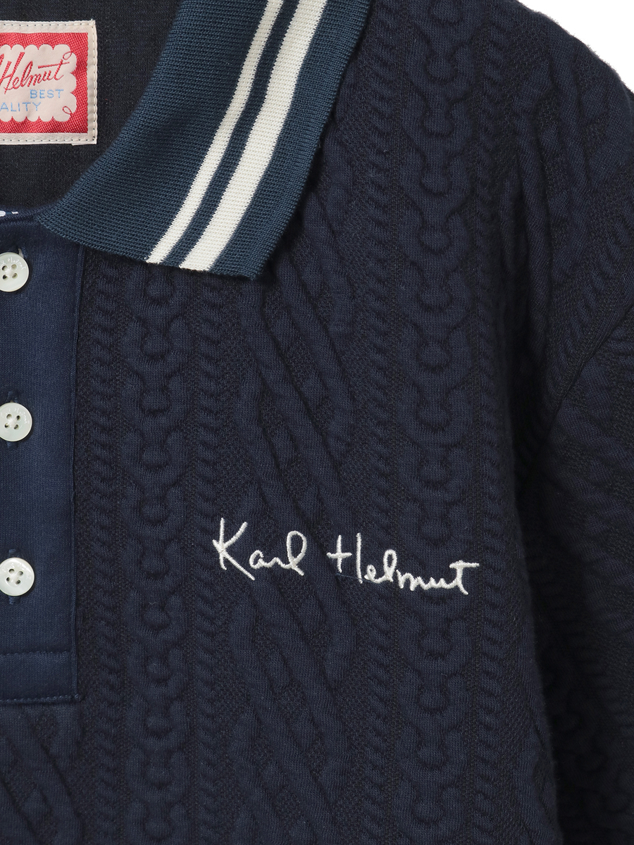 ロゴワンポイント刺繍入りポロシャツ 詳細画像 ネイビー 7