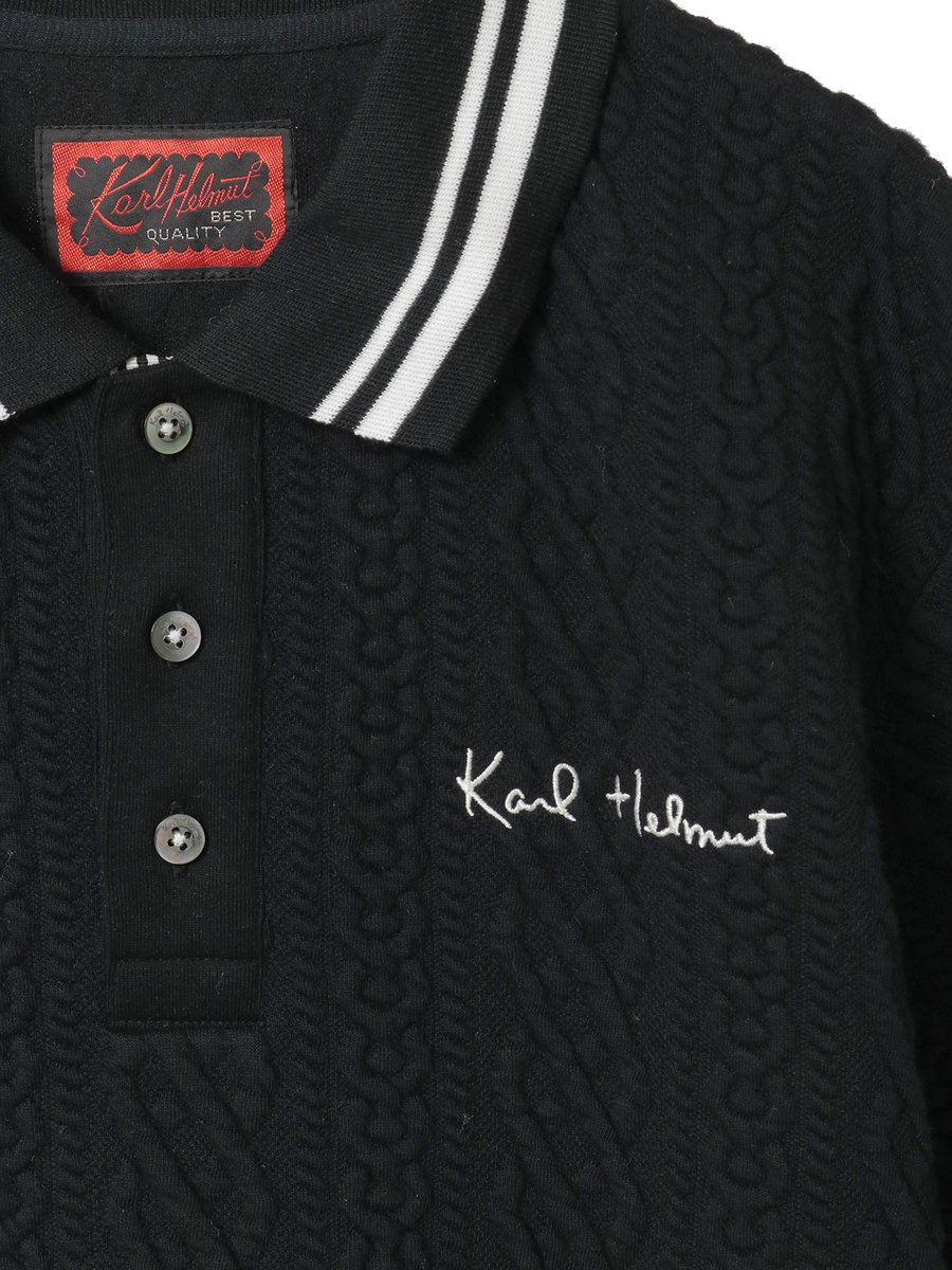 ロゴワンポイント刺繍入りポロシャツ 詳細画像 ネイビー 8