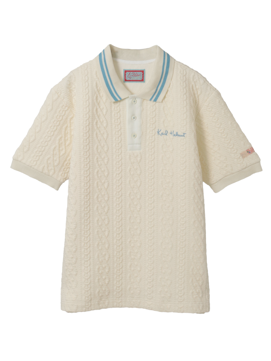 ロゴワンポイント刺繍入りポロシャツ 詳細画像 シロ 1