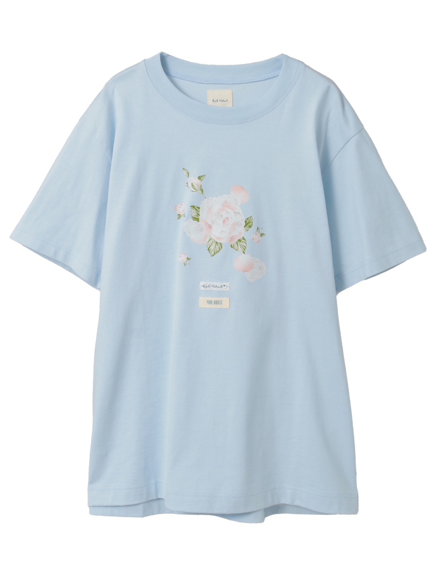 ポワン・ド・ローズプリントTシャツ 詳細画像 ピンク 1