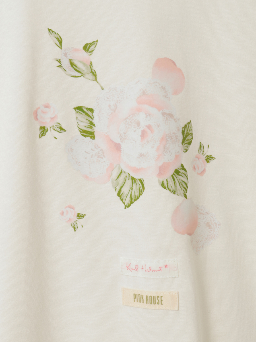 ポワン・ド・ローズプリントTシャツ 詳細画像 ピンク 8