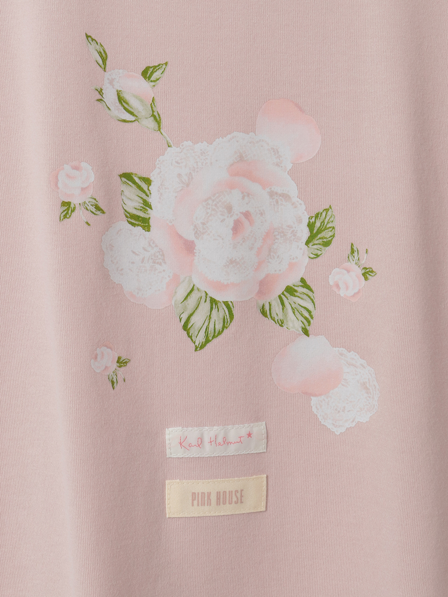 ポワン・ド・ローズプリントTシャツ 詳細画像 ピンク 9