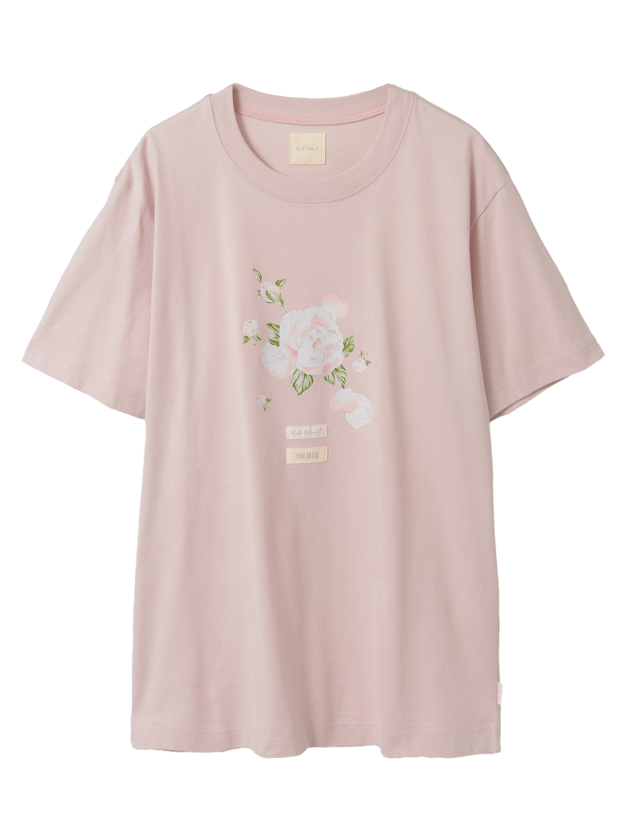 ポワン・ド・ローズプリントTシャツ 詳細画像 ピンク 1