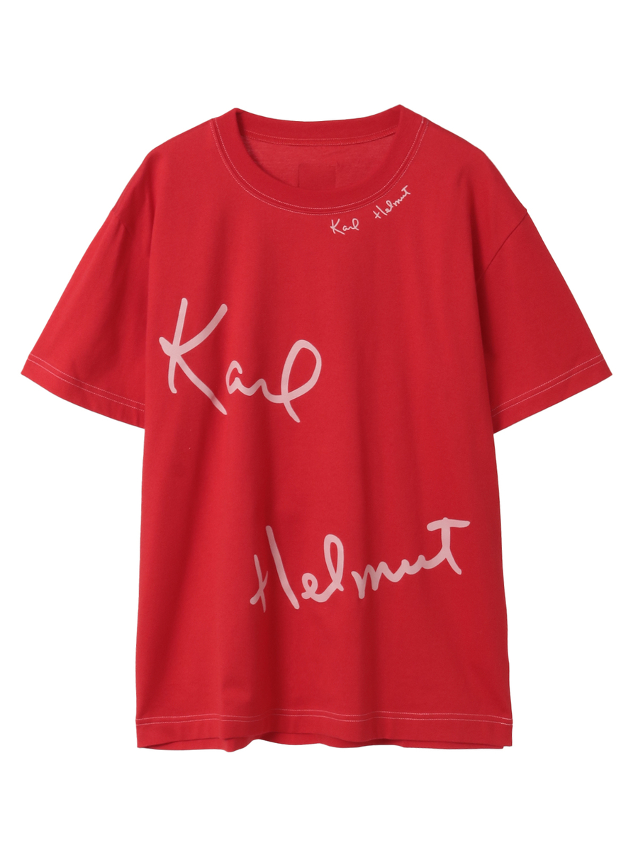 ビックロゴプリントTシャツ 詳細画像 アカ 1