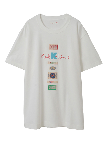 ロゴプリント＆ネームワッペン使いTシャツ