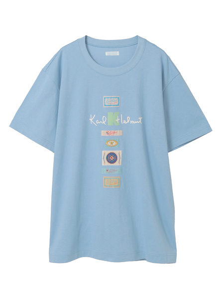 ロゴプリント＆ネームワッペン使いTシャツ