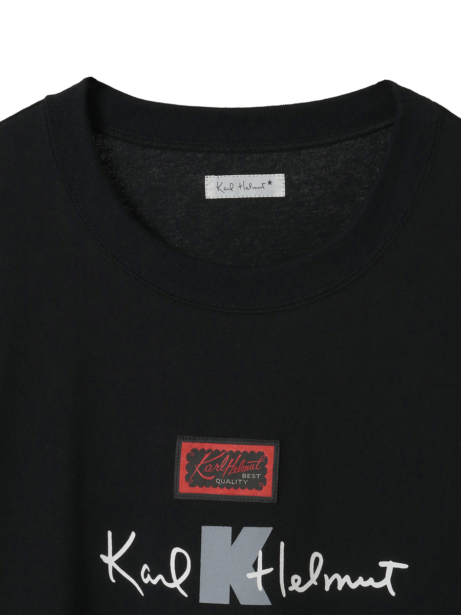 ロゴプリント＆ネームワッペン使いTシャツ 詳細画像 シロ 3