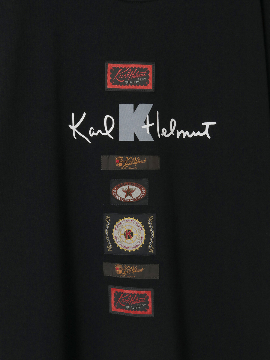 ロゴプリント＆ネームワッペン使いTシャツ 詳細画像 シロ 6